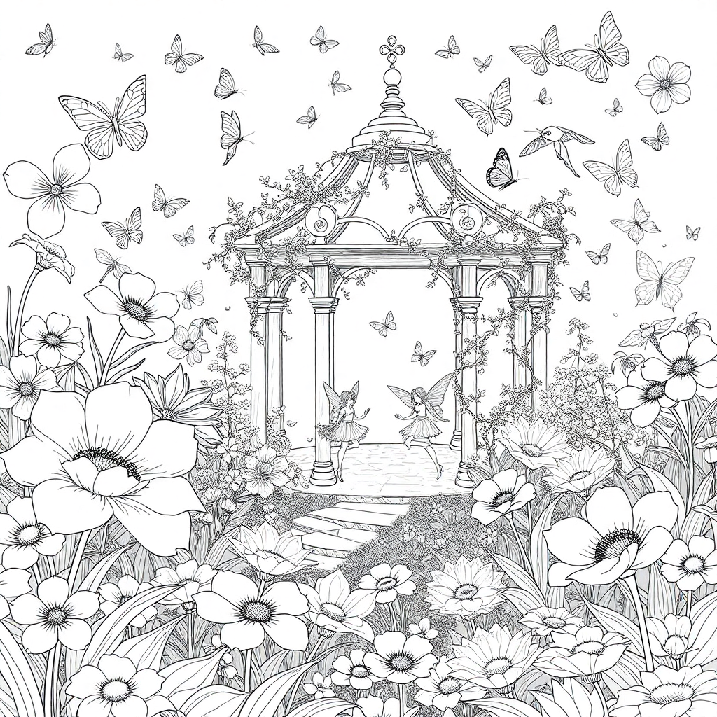 Coloring book page generated